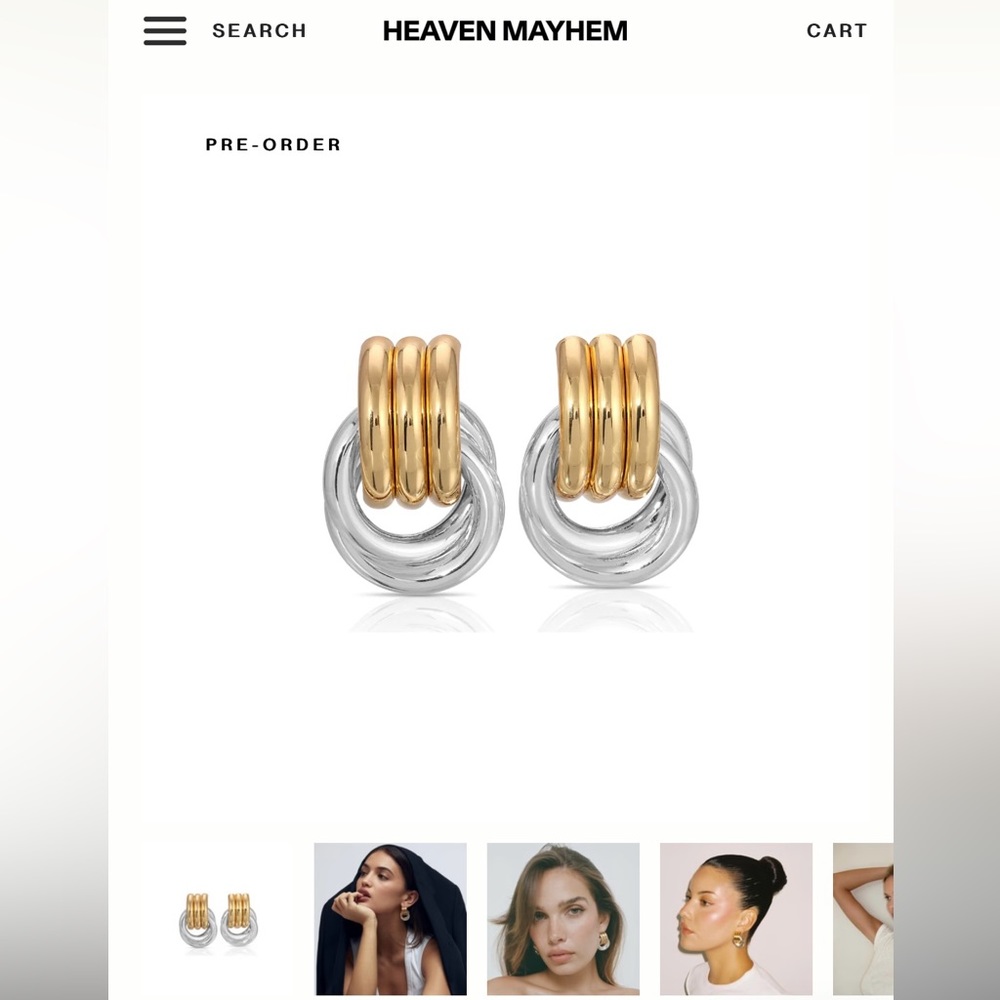 Heaven Mayhem double knot earrings